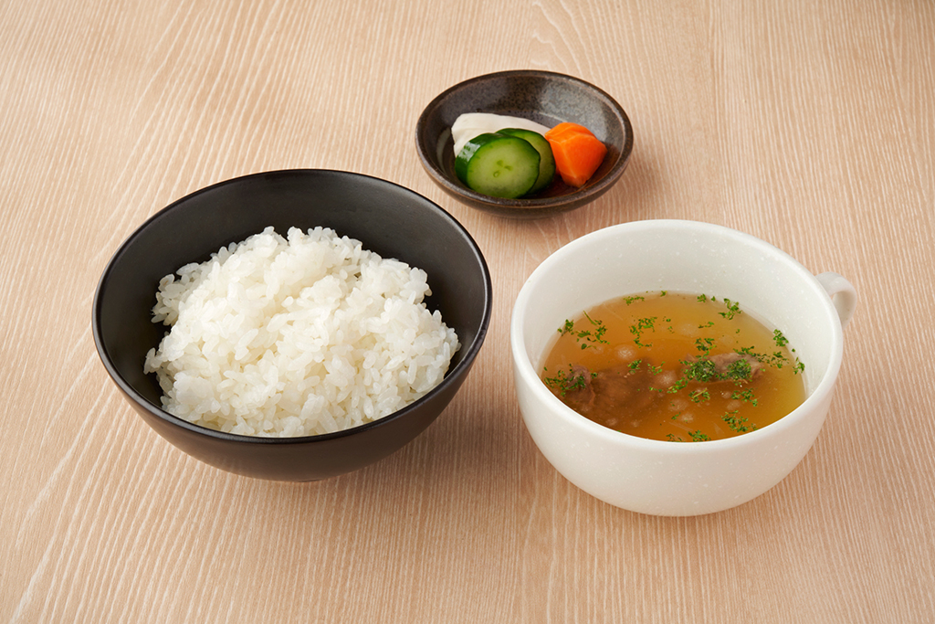 ご飯セット（ご飯・漬物・スープ）
